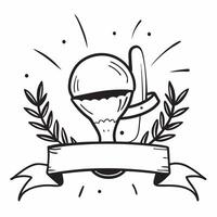 Clean Golden trophy and a laurel wreath symbolizing first place and recognition with ample space for text concept as A golden trophy surrounded by a laurel wreath representing first pla vector