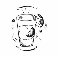 Clean Glass of water and lemon icon with copy space for restaurant presentations concept as A visually appealing glass of water and lemon icon with copy space designed to enhance restaur vector