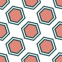 Clean Geometric retro polygon seamless tiles jewel tones on white background perfect for elegant designs concept as Creating geometric seamless tile with retro polygons in jewel tones on vector