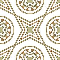 Clean Geometric retro seamless tile pattern earth tones on white background ideal for natural interiors concept as Designing seamless tile with geometric retro patterns in earth tones on vector