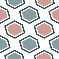 Clean Geometric retro polygon seamless tiles muted jewel tones on white background suitable for sophisticated designs concept as Creating geometric seamless tile with retro polygons in m vector