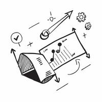 Clean Gap analysis icon with ample space for text and graphics concept as An iconographic gap analysis design offering ample space for both text and graphics perfect for illustrating com vector