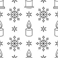 Clean Frosty snowflake and snow globe seamless tile pattern with magical winter elements concept as Magical snow globes paired with frosty snowflakes create a seamless tile pattern with vector