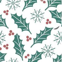 Clean Frosty snowflake and holiday wreath seamless tile pattern with festive winter elements concept as Holiday wreaths paired with frosty snowflakes create a seamless tile pattern with vector