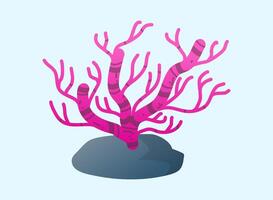 Illustration of an Vibrant Coral Reef Ocean Pink vector