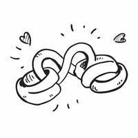 Clean Friendship Rings and Heart concept as Friendship rings with a heart symbol and ample copy space representing commitment and love in friendship in Photo Stock Concept vector