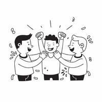 Clean Friends Holding Confetti and Smiling concept as Friends holding confetti with smiling faces and ample copy space representing the festive and joyful celebrations in friendship in vector