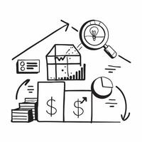Clean Freight warehouse and a budget forecast symbolizing budget planning in double exposure with copy space concept as A freight warehouse blended with a budget forecast representing b vector