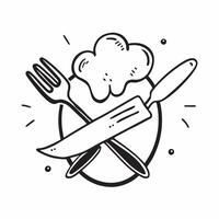 Clean Fork and knife illustration with copy space for advertising concept as A creative fork and knife illustration featuring ample copy space perfect for advertisements and marketing ca vector
