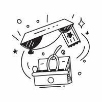 Clean Food stall and market lights icon with copy space for market tools concept as A market tools oriented food stall and market lights icon with ample copy space ideal for visualizing vector