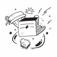 Clean Food delivery illustration with space for text and graphics concept as An illustrative food delivery design featuring ample space for both text and graphics perfect for illustratin vector