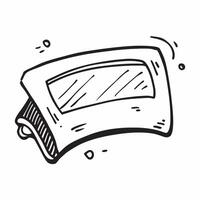 Clean Flat design as Windshield icon with copy space on a white background concept as A image of a windshield icon with generous copy space on a white background perfect for autom vector