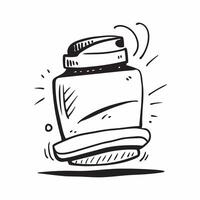 Clean Flat design as Water bottle icon with copy space on a minimalist background concept as A image of a water bottle icon with ample copy space on a minimalist background ideal Set 4 vector