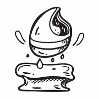 Clean Flat design as Water drop icon with copy space on a minimalist background concept as A image of a water drop icon with generous copy space on a minimalist background ideal f vector