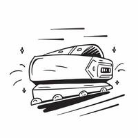 Clean Flat design as Train icon with copy space on a white background concept as A image of a train icon with generous copy space on a white background ideal for travel and railwa vector