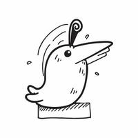 Clean Flat design as Stork icon with copy space on a white background concept as A image of a stork icon with generous copy space on a white background perfect for baby announceme vector