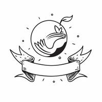 Clean Flat design as Stork icon with copy space on a white background concept as A image of a stork icon with generous copy space on a white background perfect for baby announceme Set 4 vector