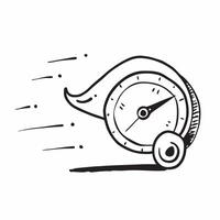 Clean Flat design as Speedometer icon with copy space on a gray background concept as A image of a speedometer icon with generous copy space on a gray background ideal for speed a Set 4 vector