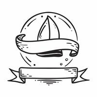 Clean Flat design as Sailboat icon with copy space on a white background concept as A image of a sailboat icon with generous copy space on a white background ideal for adventure a vector