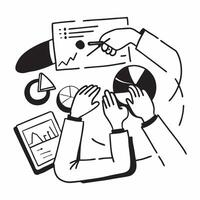 Clean Flat design as Remote team collaborating on a software development project concept as A illustration of a remote team collaborating on a software development project using c Set 4 vector