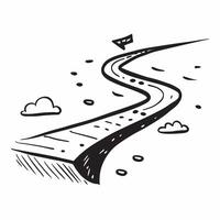 Clean Flat design as Road icon with copy space on a gray background concept as A image of a road icon with generous copy space on a gray background ideal for transportation and tr Set 4 vector