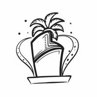 Clean Flat design as Palm tree icon with copy space on a white background concept as A icon image of a palm tree icon with generous copy space on a white background ideal for tropical Set 3 vector