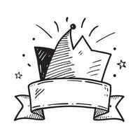 Clean Flat design as Party hat icon with copy space on a white background concept as A icon image of a party hat icon with generous copy space on a white background ideal for celebrati Set 2 vector