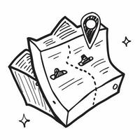 Clean Flat design as Map icon with copy space on a white background concept as A image of a map icon with ample copy space on a white background perfect for navigation and travel Set 2 vector