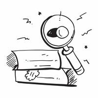 Clean Flat design as Magnifying glass icon with copy space on a blue background concept as A image of a magnifying glass icon with generous copy space on a blue background ideal f Set 2 vector