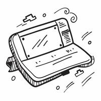 Clean Flat design as Laptop icon with copy space on a tech themed background concept as A image of a laptop icon with generous copy space on a tech themed background ideal for tec vector