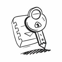 Clean Flat design as Key icon with copy space on a white background concept as A image of a key icon with ample copy space on a white background perfect for security and automotiv vector