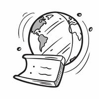 Clean Flat design as Globe icon with copy space on a tech themed background concept as A icon image of a globe icon with generous copy space on a tech themed background ideal for globa vector