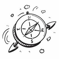 Clean Flat design as Compass icon with copy space on a blue background concept as A icon image of a compass icon with ample copy space on a blue background perfect for travel and navig Set 2 vector