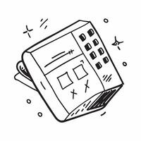 Clean Flat design as Calculator icon with copy space on a tech themed background concept as A icon image of a calculator icon with generous copy space on a tech themed background ideal Set 3 vector