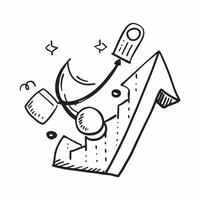 Clean Financial growth icon with copy space on white background concept as A icon illustration of a financial growth icon with ample copy space on a white background perfect for financ vector
