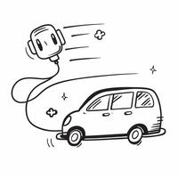 Clean EV car with a power plug icon symbolizing connectivity and power with ample space for text concept as An EV car with a power plug icon representing connectivity and power manageme vector