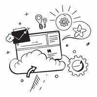 Clean ERP system and analytics icon with copy space for digital marketing concept as An illustrative ERP system and analytics icon with copy space tailored for digital marketing and prom vector