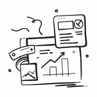 Clean ERP system and analytics icon with space for text on a gray background concept as A sleek ERP system and analytics icon design with ample space for text on a gray background ideal vector