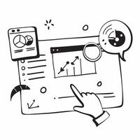 Clean ERP interface and analytics icon with space for text on a blue background concept as A sleek ERP interface and analytics icon with ample space for text on a blue background suitabl vector