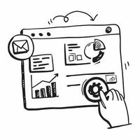 Clean ERP dashboard and analytics icon with copy space for software presentations concept as A visually appealing ERP dashboard and analytics icon with copy space designed to enhance sof vector