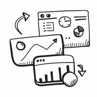 Clean ERP dashboard and report icon with space for text and graphics concept as An illustrative ERP dashboard and report icon featuring ample space for both text and graphics perfect for vector