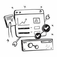 Clean ERP dashboard and data icon with ample space for text and graphics concept as An iconographic ERP dashboard and data icon design offering ample space for both text and graphics per vector