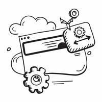 Clean ERP dashboard and cloud icon with blank space for custom branding concept as A customizable ERP dashboard and cloud icon with blank space for adding custom branding elements making vector