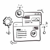 Clean ERP dashboard and server icon with copy space for software presentations concept as A sleek ERP dashboard and server icon with generous copy space suitable for creating eye catchin vector