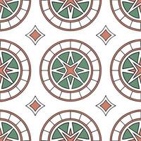 Clean Enhance retro design with mosaic tile overlays vintage banner highlights white background for high impact marketing collateral concept as Distinctive mid century style combined wi vector