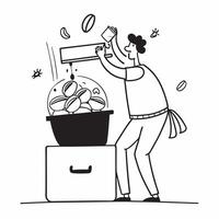 Clean Employee with a sit stand chair and a wellness journal symbolizing ergonomic wellness with ample space for text concept as An employee using a sit stand chair and holding a wellne vector