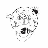 Clean Earth Forests and Ozone concept as Earth with forests and an ozone layer ample space for text symbolizing the interconnection between ozone protection and forest health in Photo S vector