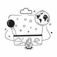 Clean Earth Recycling and Ozone concept as Earth with recycling symbols and ozone layer ample copy space representing the link between recycling and ozone protection in Photo Stock Conc vector