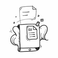 Clean Doodle line icon of a laptop concept as A doodle line icon of a laptop symbolizing technology work and business tools perfect for business and tech themed visuals in Photo Stock C vector