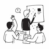 Clean Doodle line icon of a handshake concept as A doodle line icon of a handshake symbolizing agreement partnership and collaboration perfect for business agreements and cooperation the vector